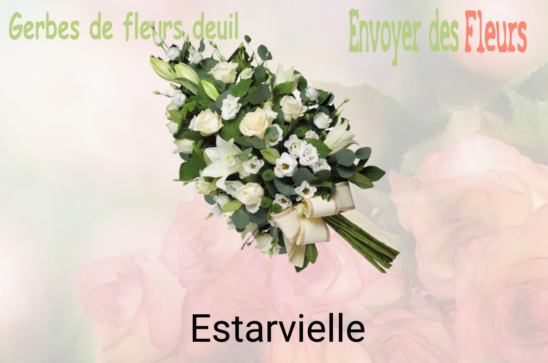 Gerbe de fleurs de deuil livrée à Estarvielle